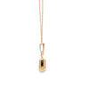 Dije con cadena en oro rosa de 14K con diamante de 0.10CT