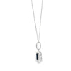 Dije con cadena en oro blanco de 14K con diamante de 0.11CT
