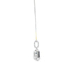 Dije con cadena en oro blanco de 14K con diamante de 0.11CT