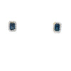 Aretes en oro blanco de 14K con diamante de 0.17CT