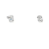 Aretes en oro blanco de 14K con diamante de 0.17CT