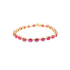 Brazalete en 14K en Oro Rosa con 0.27CT en Diamantes y 9.43CT en Rubíes