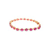Brazalete en 14K en Oro Rosa con 0.27CT en Diamantes y 9.43CT en Rubíes