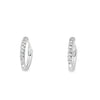 Arracadas en oro blanco de 14K con diamantes HSI de 0.15 ct