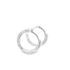 Arracadas en oro blanco de 14K con diamantes HSI de 0.15 ct