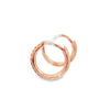 Arracadas en oro rosa de 14K con diamantes de 0.15 ct HSI