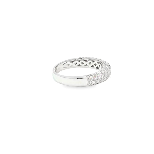 Churumbela en oro blanco de 14K con 0.95 ct de diamantes