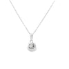 Dije con cadena en oro blanco de 14K con 0.25 ct en diamante HSI