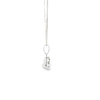 Dije con cadena en oro blanco de 14K con 0.15 ct en diamante HSI