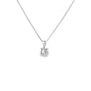 Dije con Cadena en 14K en Oro Blanco con 0.35CT en Diamante calidad H SI