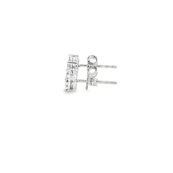 Broquel Brillante en 14K en Oro Blanco con 0.32CT en Diamantes