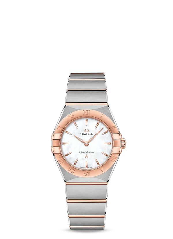 Reloj Omega Constellation Dos Tonos Cuarzo 28mm Madre Perla