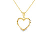 Dije con cadena en oro amarillo de 14K con esmeralda corazon de 0.13 ct