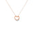 Dije con Cadena en 14K en Oro Rosa con 0.05CT en Diamantes forma de Corazón