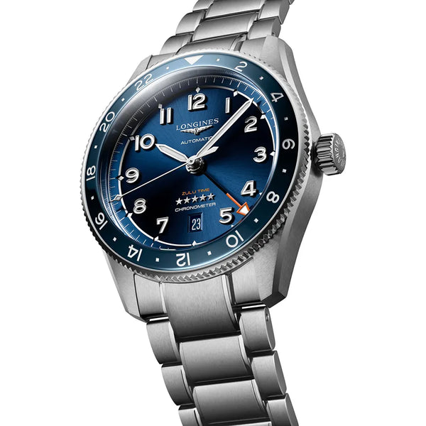 Reloj Longines Spirit Acero Automático 42MM Esfera Azul