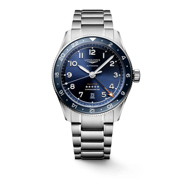 Reloj Longines Spirit Acero Automático 42MM Esfera Azul