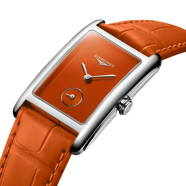 Reloj Longines Dolcevita Acero Cuarzo Naranja