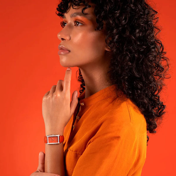 Reloj Longines Dolcevita Acero Cuarzo Naranja