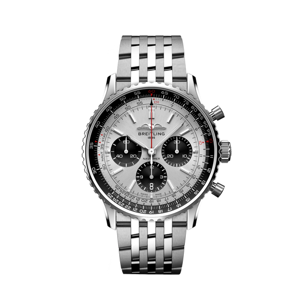 Reloj Breitling Navitimer de acero automático de 43 mm con cronógrafo en plata ACE