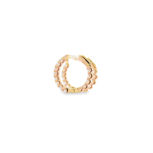 Arracadas en oro amarillo de 14K con 1.23 ct en diamantes