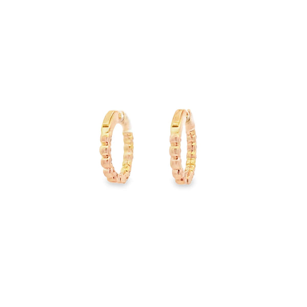 Arracadas en oro amarillo de 14K con 1.23 ct en diamantes