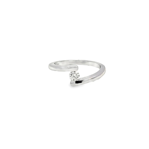 Anillo Solitario en 14k en Oro Blanco con 0.25 CT en Diamantes
