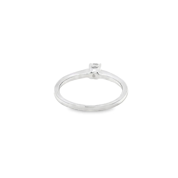Anillo Solitario en 14K en Oro Blanco con 0.25CT - 0.28CT en Diamantes calidad H S1