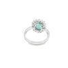 Anillo de dama en oro de 14K OB con diamante de 0.46 ct y esmeralda de 1.90 ct