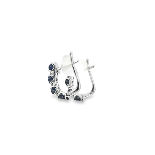 Aretes en 14K en Oro Blanco con 0.20 CT en Zafiros