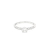 Anillo solitario en oro blanco de 14K con diamante entre 0.25 y 0.42 ct