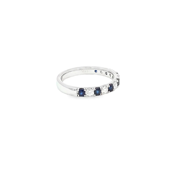 Churumbela en oro blanco de 14K con zafiros de 0.34 ct