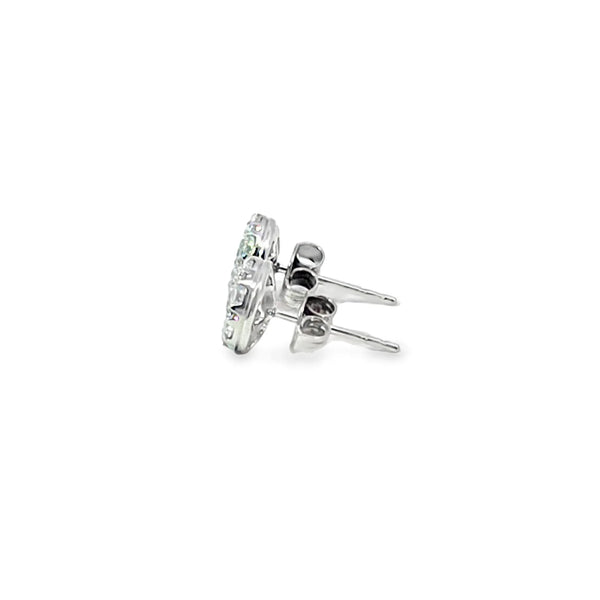 Broquel Brillante en Oro Blanco de 14K con Diamante de 1.08 ct, calidad H VS1.