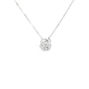 Dije con cadena en oro blanco de 14K con 0.23 ct en diamante H VS1