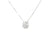 Dije con cadena en oro blanco de 14K con 0.23 ct en diamante H VS1