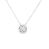 Dije con cadena en oro blanco de 14K con 0.54 ct en diamante H VS1