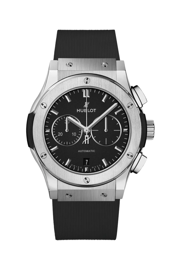 Reloj Hublot Classic Fusion Cronógrafo Automático de 42 mm en Caja de Titanio con Esfera Negra