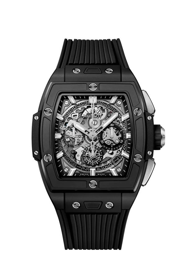 Reloj Hublot Spirit en cerámica de 42MM movimiento automático, esfera negra