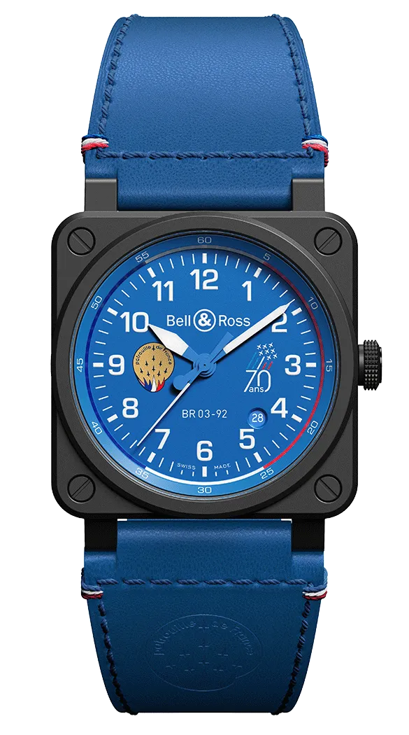 Reloj Bell & Ross BR 03-92 Patrouille de France Automático de 42 mm en Caja de Cerámica Azul