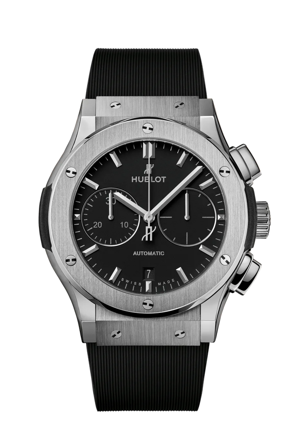 Reloj Hublot Classic Fusion Chronograph Automático de 45 mm en Caja de Titanio con Esfera Negra