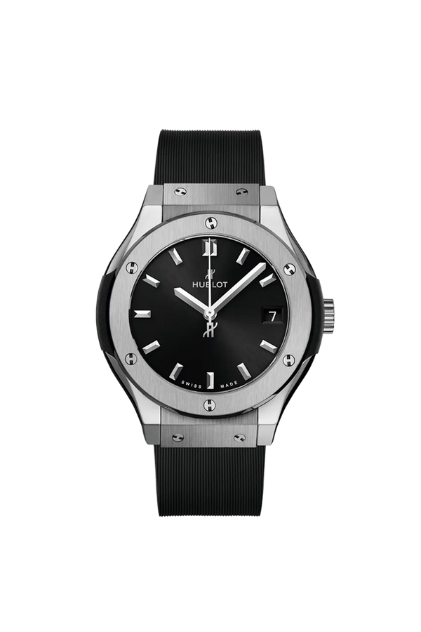 Reloj Hublot Classic Fusion de 33 mm en Caja de Titanio con Movimiento de Cuarzo y Esfera Negra