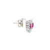 Aretes en 14K en Oro Blanco con 0.62CT en Diamantes y 1.25CT en Rubíes