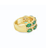 Anillo para Dama en 14K en Oro Amarilllo con 0.57CT en Diamantes y 2.25CT en Esmeraldas