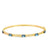 Brazalete en oro amarillo de 14K con diamante de 0.24CT y topacio azul
