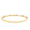 Brazalete en oro amarillo de 14K con diamante de 0.24CT y topacio azul