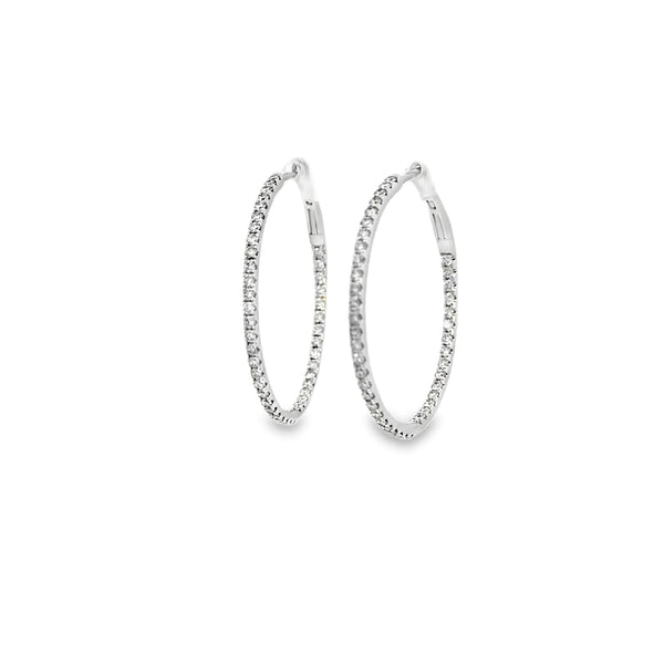 Arracadas en 14K en Oro Blanco con 1.37CT en Diamantes