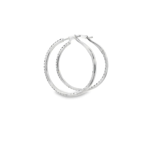 Arracadas en 14K en Oro Blanco con 1.37CT en Diamantes