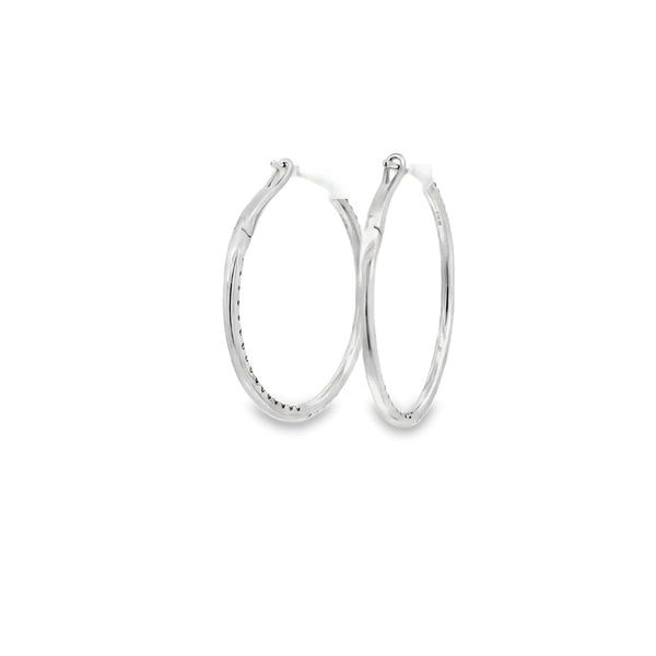 Arracadas en 14K en Oro Blanco con 1.37CT en Diamantes