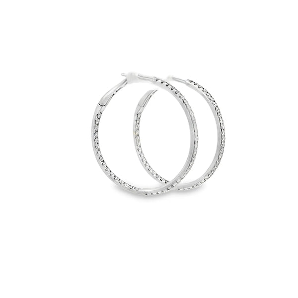 Arracadas en 14K en Oro Blanco con 1.37CT en Diamantes