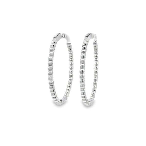 Arracadas en 14K en Oro Blanco con 3.40CT en Diamantes