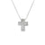 Cruz con cadena en oro de 18K OB con diamante de 0.16 ct - Damiani